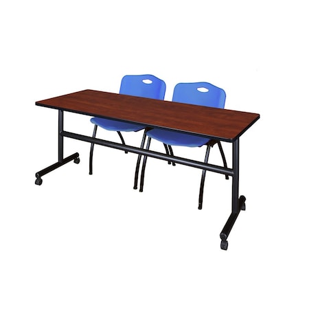 Kobe Rectangle Tables > Nesting Tables > Kobe Flip Top Table & Chair Sets, 72 W, 24 L, 29 H, Cherry MKFT7224CH47BE